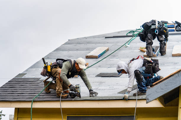 Professional Gutter Installation technician working in Escatawpa, MS